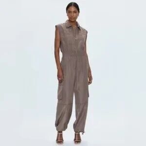Pistola Tan Parachute Cargo Utility Jumpsuit Sz M Athleisure Gorpcore